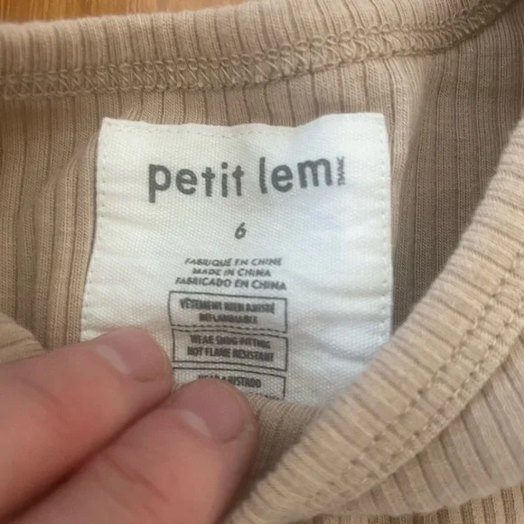 Petit Lem Beige Ribbed Pajama Set kids - Picture 2 of 2